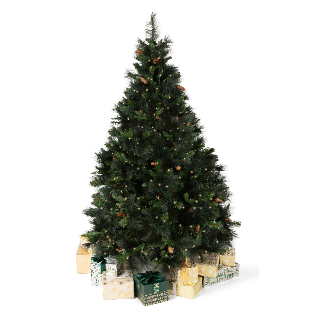 Papyrus 9 ft Pre-Lit Carolina Pine Christmas Tree