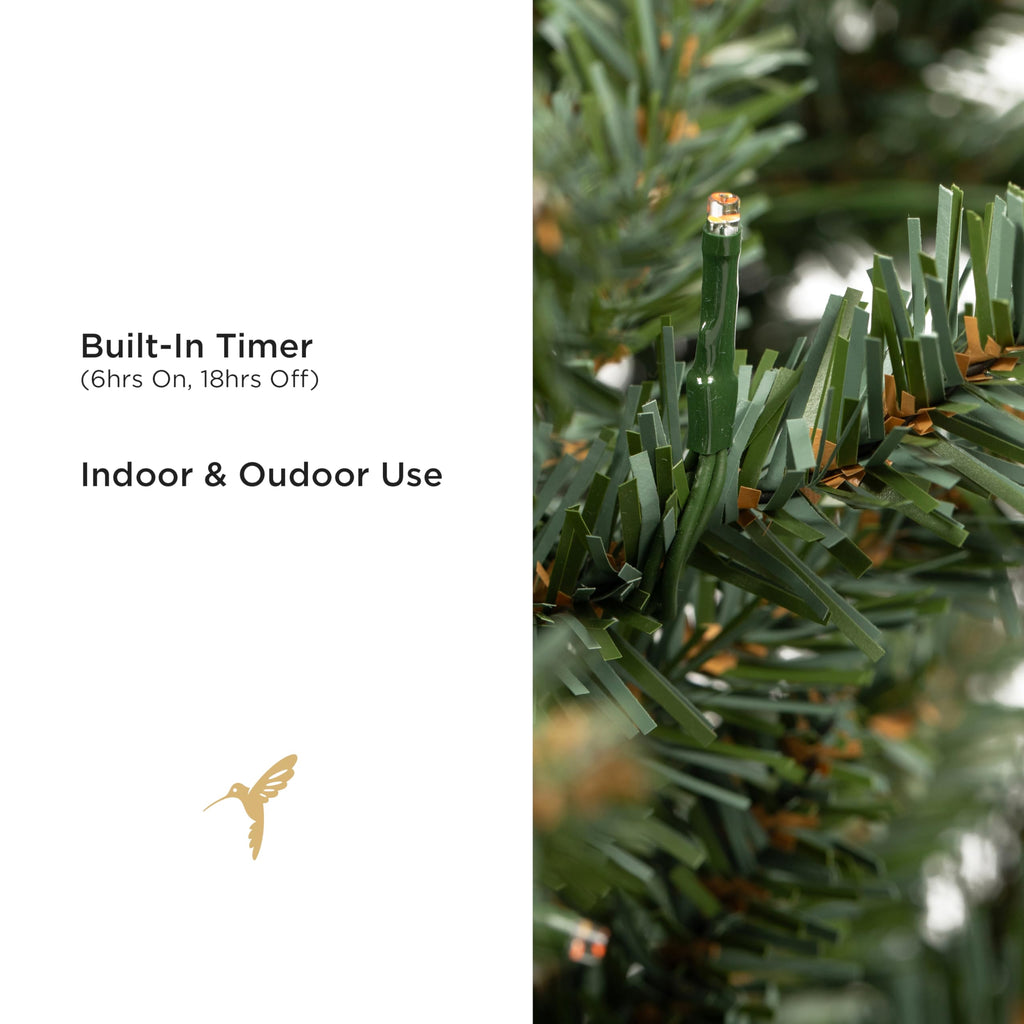 Papyrus 2 Pack of 9 ft Pre-Lit Blue Spruce Garland