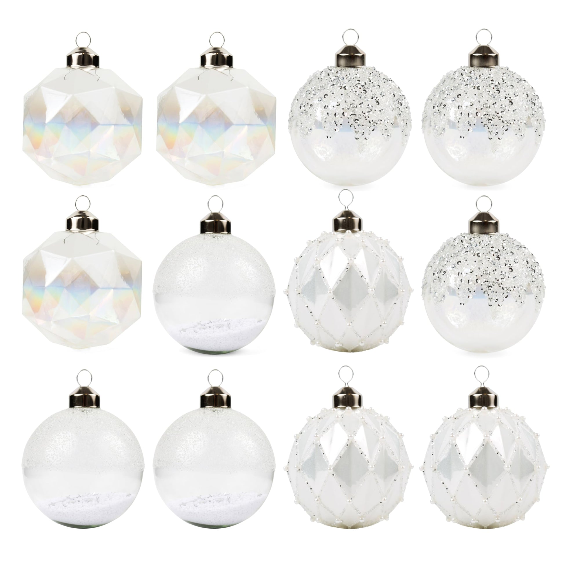 Papyrus 12 Piece Glass Ornament Set
