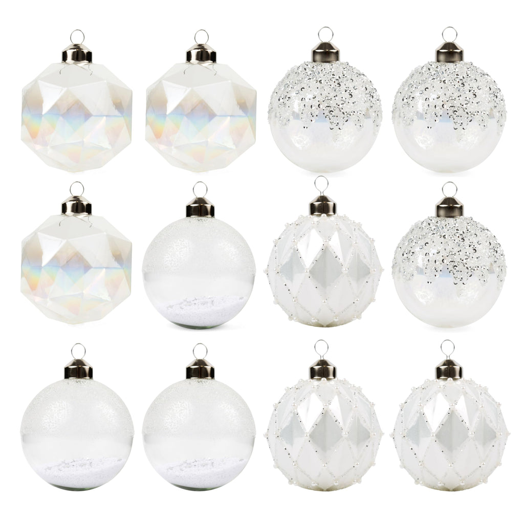 Papyrus 12 Piece Glass Ornament Set