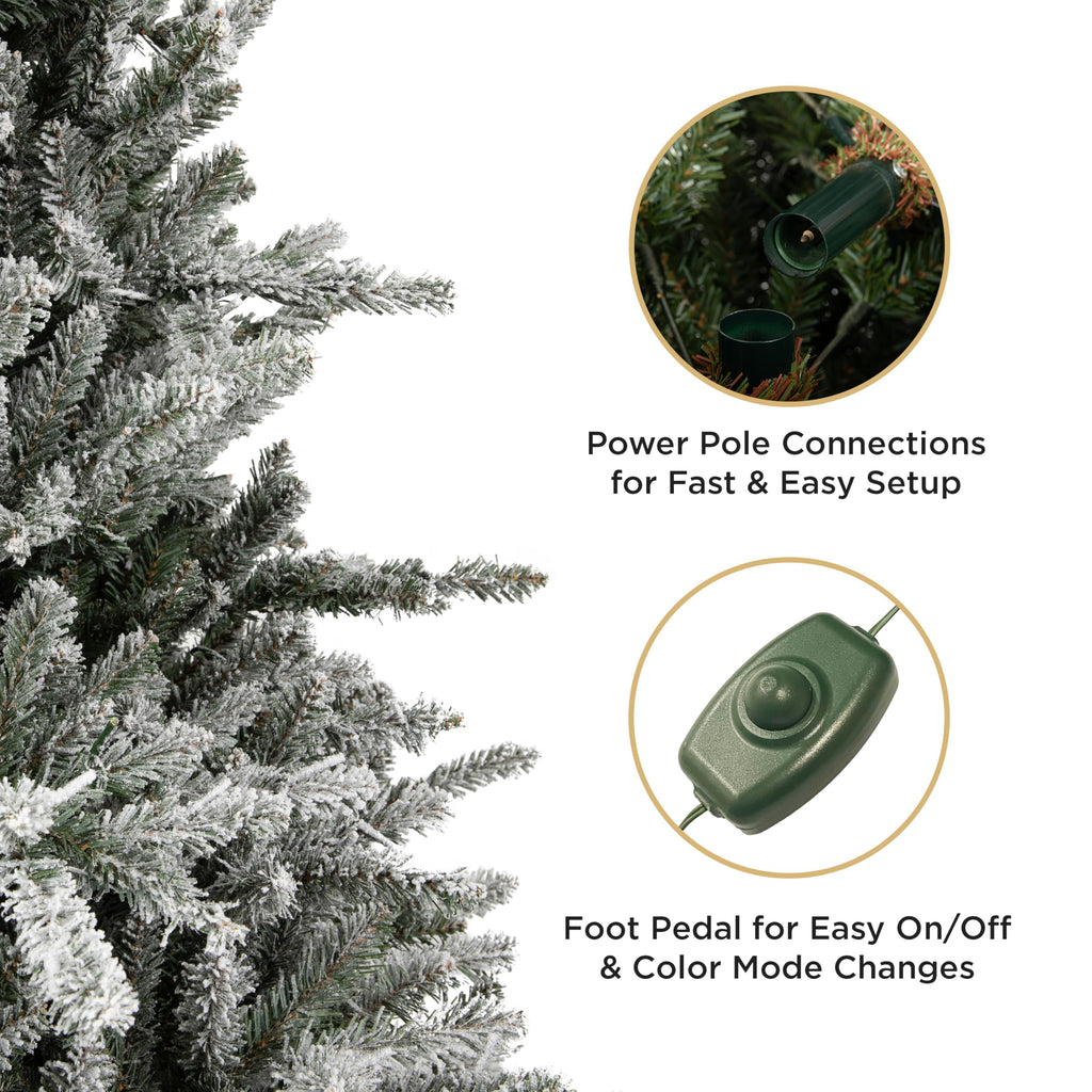 Papyrus 7 ft Pre-Lit Blue Spruce Christmas Tree