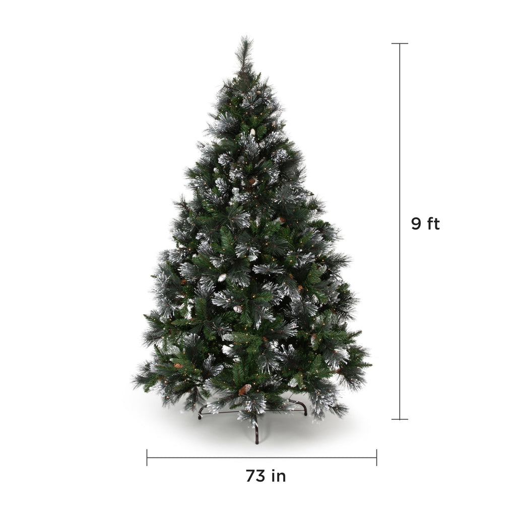 Papyrus 9 ft Pre-Lit Carolina Pine Christmas Tree