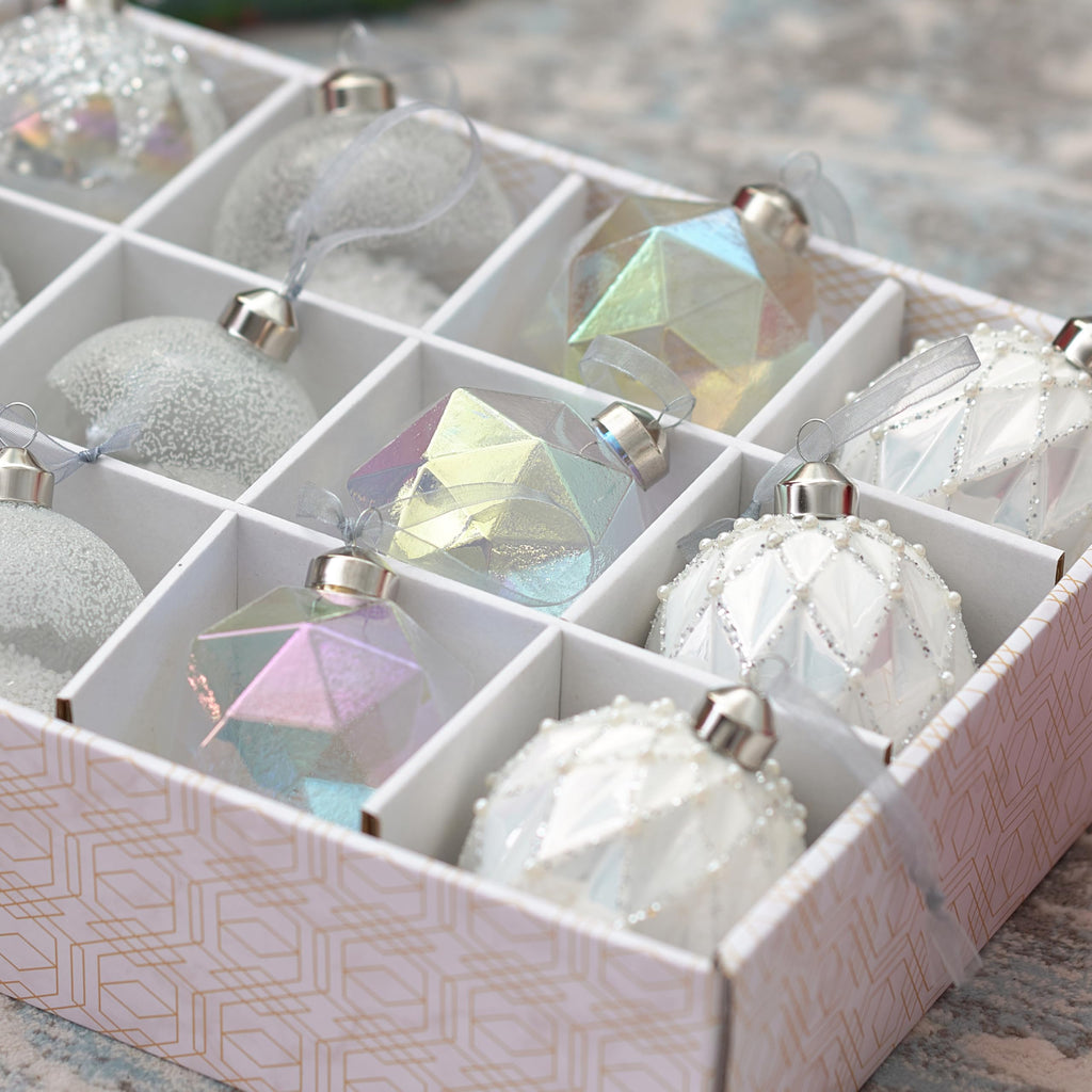 Papyrus 12 Piece Glass Ornament Set