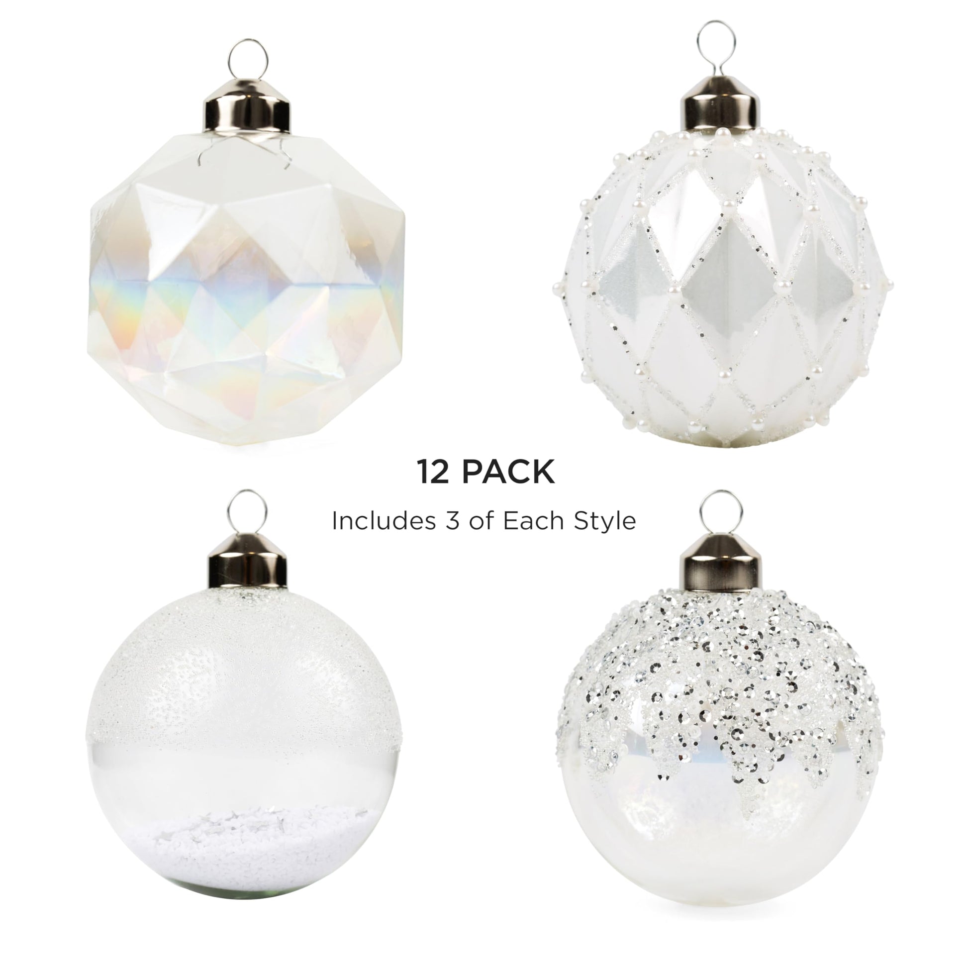 Papyrus 12 Piece Glass Ornament Set