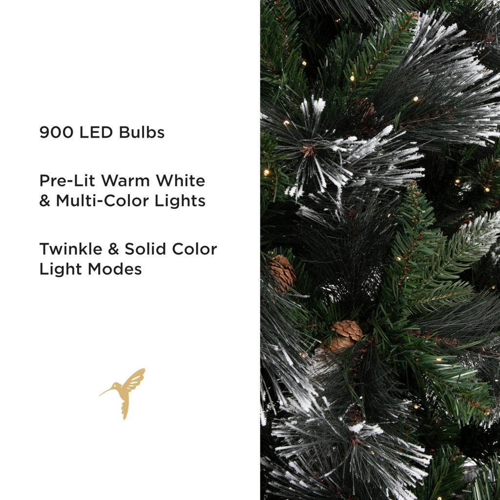 Papyrus 9 ft Pre-Lit Carolina Pine Christmas Tree