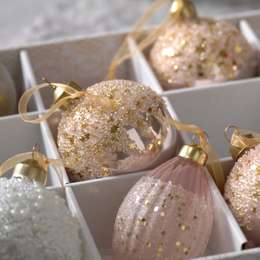 Papyrus 12 Piece Glass Ornament Set